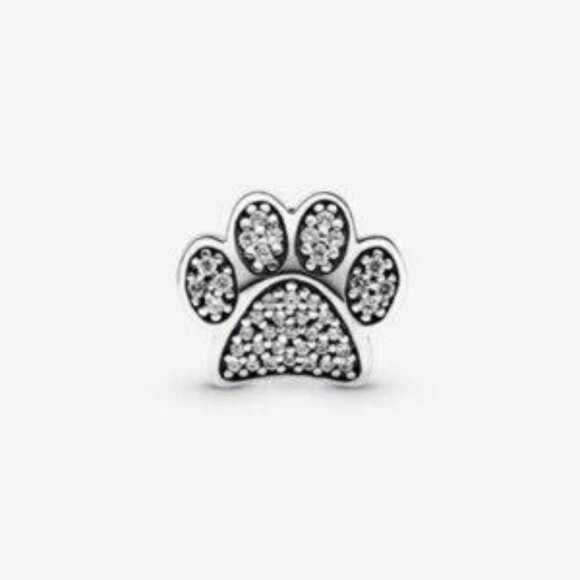 Pandora Sparkling Paw Print Charm - Picture 2 of 5